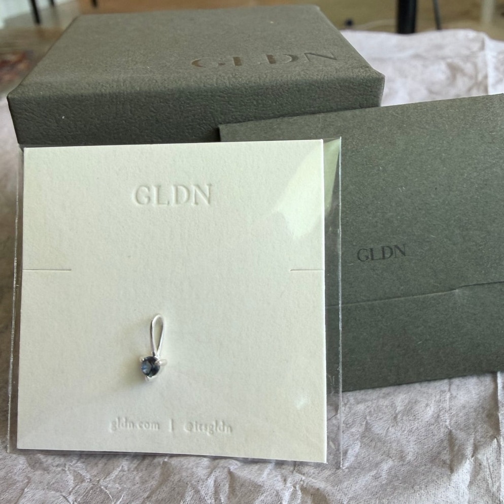 Gldn Aura Birthstone Sept Sapphire Charm Necklace Sterling Silver — image 4 of 8
